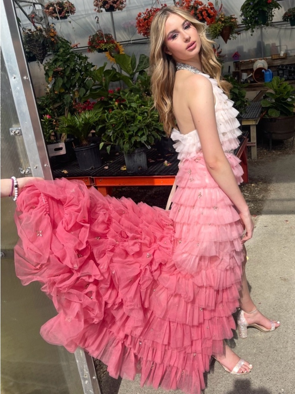 LoveShackFancy Blush Pink Ruffled Dress